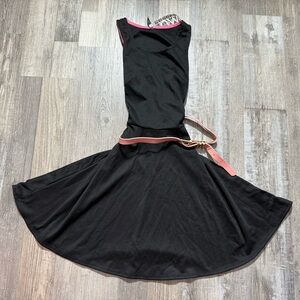 Naked Wardrobe Black and Pink High Low Dress formal evening party